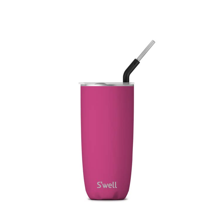 Tumbler with Straw | 24oz Azalea Pink